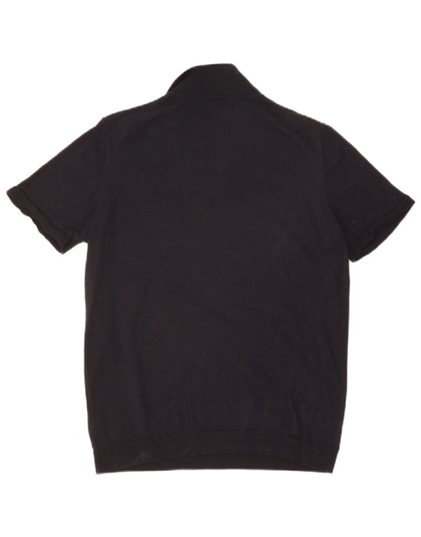 Massimo Dutti γυναικείο πουλόβερ με λαιμό πόλο UK 14 Medium Navy Blue