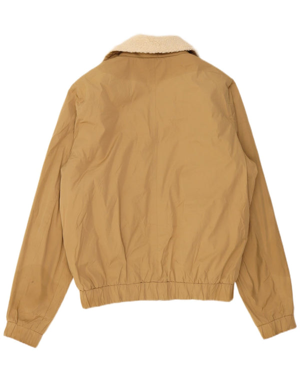 Jack Wills Mens Bomber Jacket UK 40 Large Beige Polyester