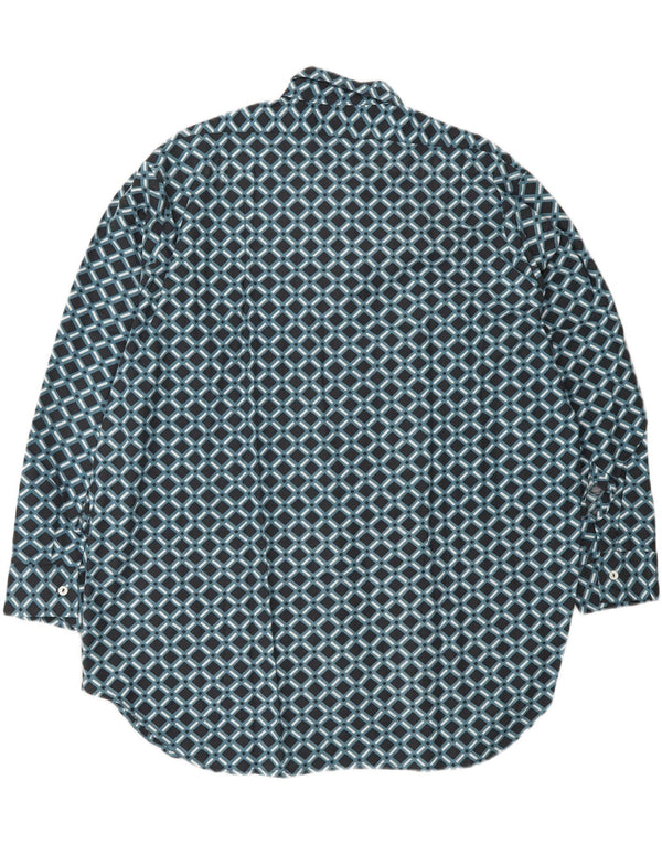 EICHSFELD KONFEKTION Ανδρικό πουκάμισο μέγεθος 44 XL Μπλε γεωμετρικό ρετρό