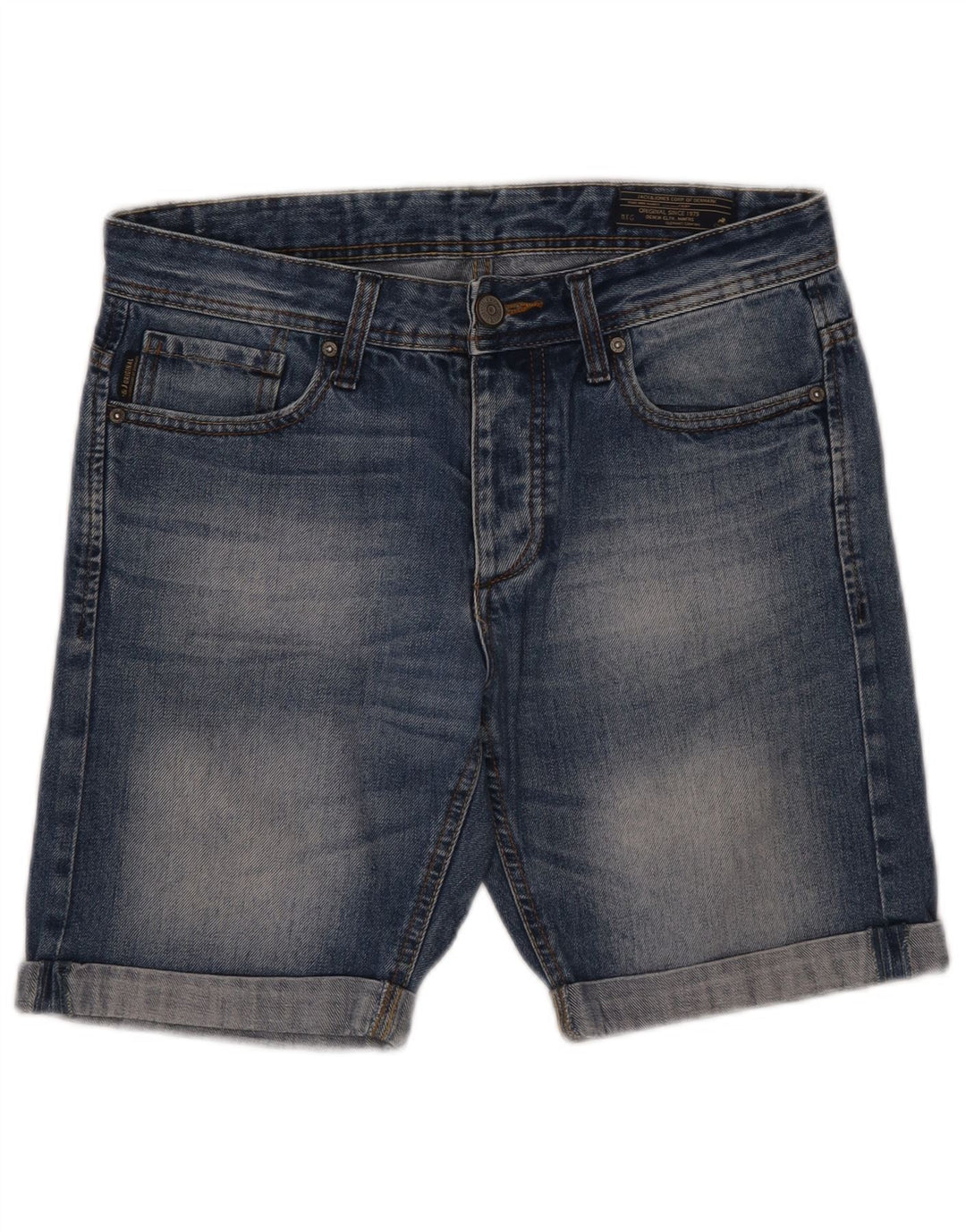 Jack & Jones Ανδρικό τζιν σορτς μικρό W30 μπλε βαμβακερό