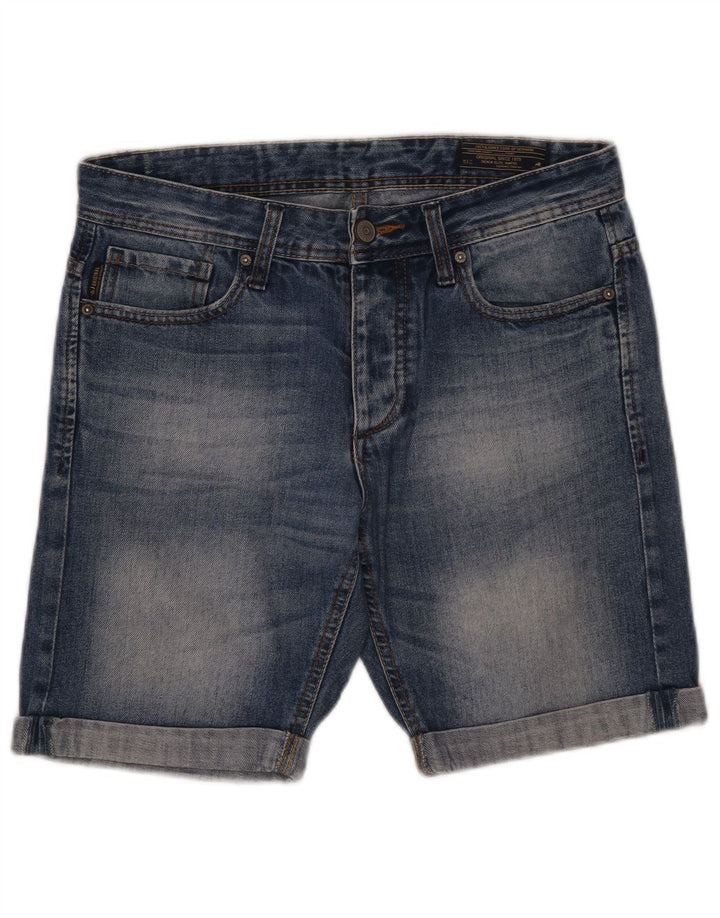 Jack & Jones Ανδρικό τζιν σορτς μικρό W30 μπλε βαμβακερό