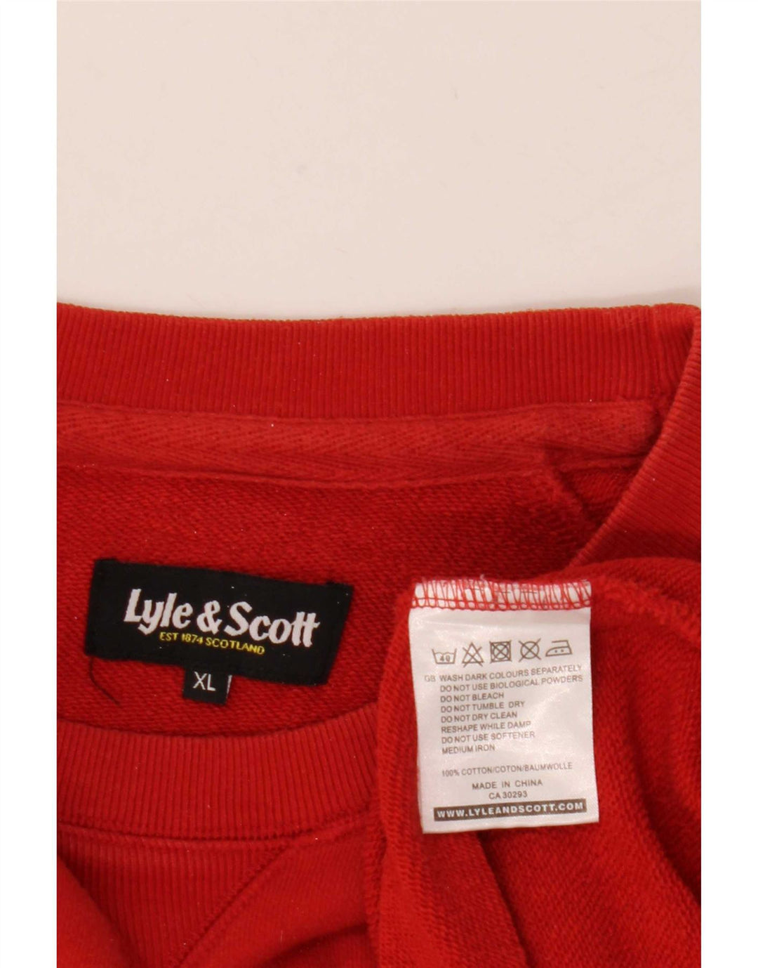 Ανδρικό φούτερ Lyle & Scott Jumper XL Red Cotton