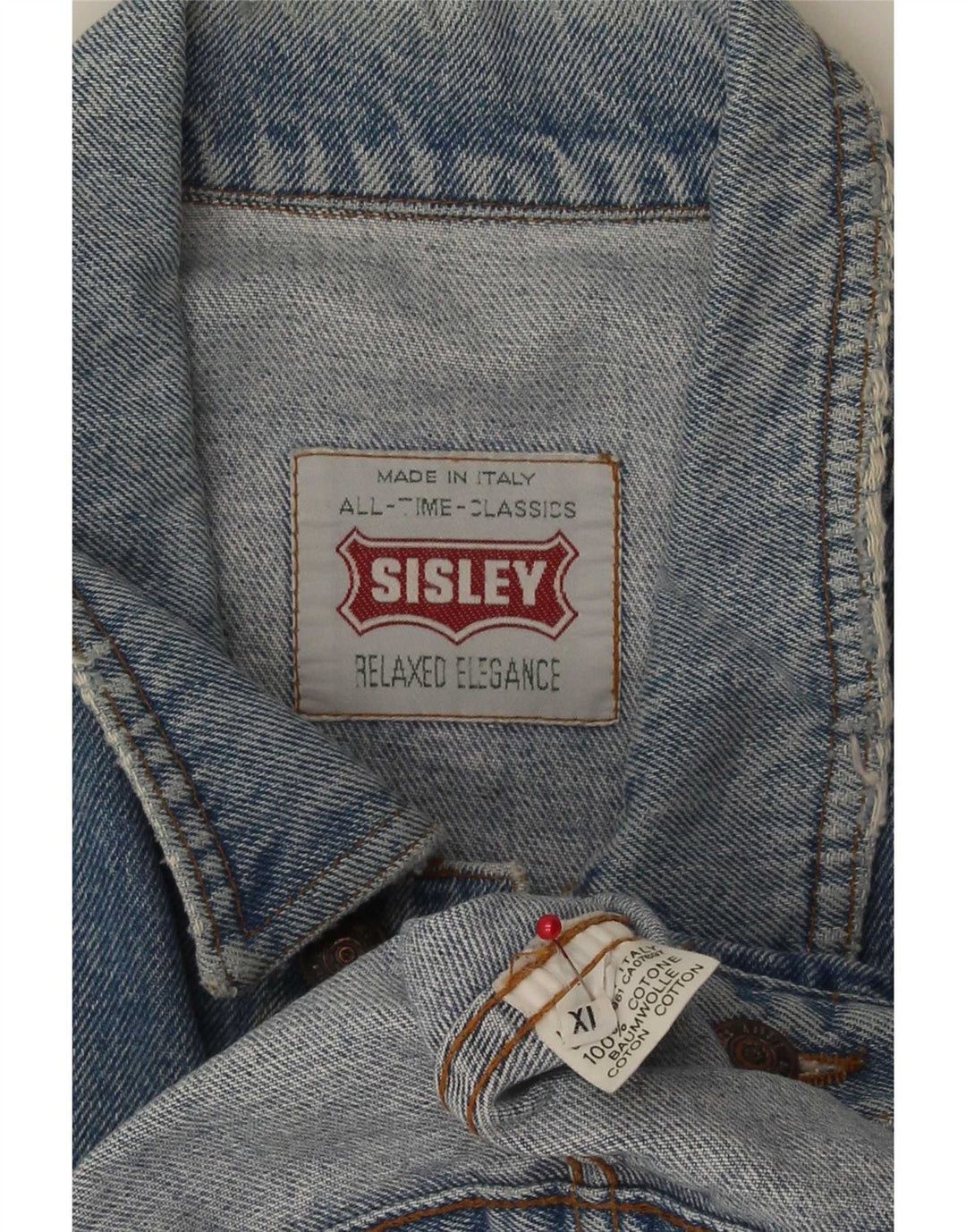 Ανδρικό τζιν μπουφάν Sisley UK 42 XL Μπλε βαμβακερό