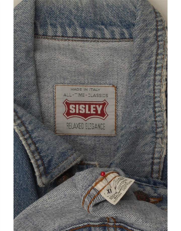Ανδρικό τζιν μπουφάν Sisley UK 42 XL Μπλε βαμβακερό