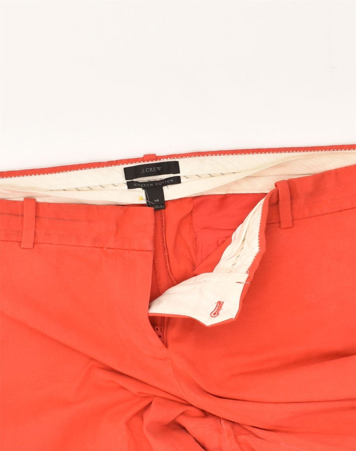 J. CREW Womens Straight Chino Trousers US 14 XL W38 L31 Orange Cotton | Vintage J. Crew | Thrift | Second-Hand J. Crew | Used Clothing | Messina Hembry 