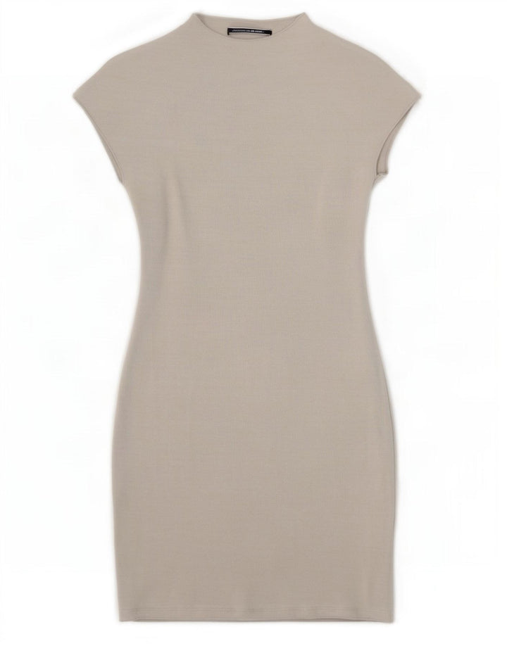 Zara Γυναικείο Φόρεμα Bodycon UK 8 Μικρή γκρι βισκόζη