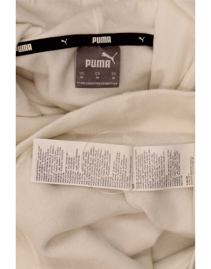 Ανδρικό γραφικό κουκούλα Puma, μεσαίο λευκό βαμβακερό