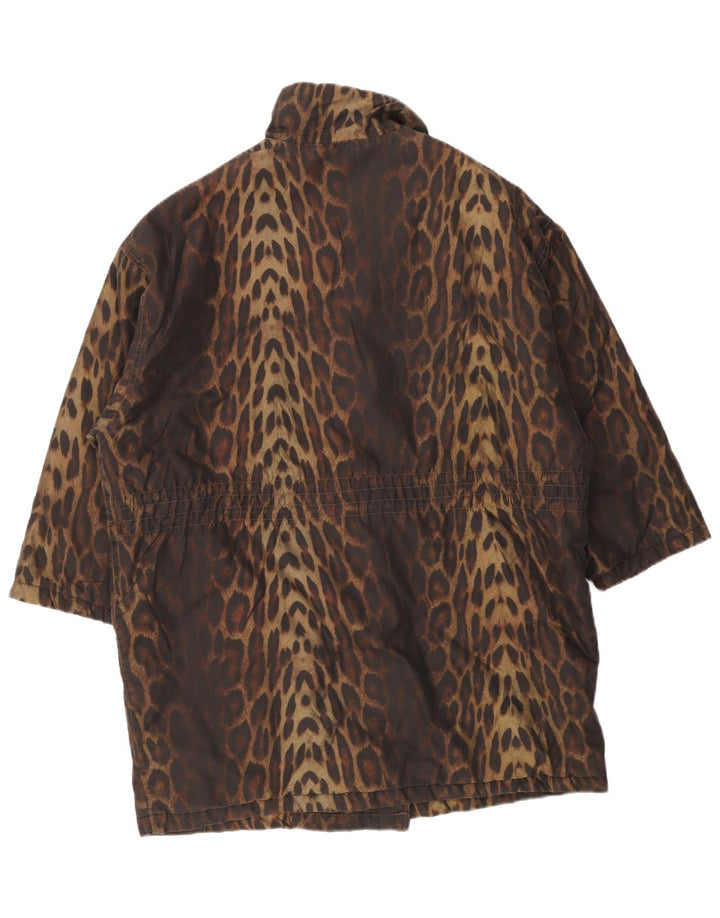 Preca Γυναικείο Παλτό με διπλό στήθος IT 42 Medium καφέ Animal Print