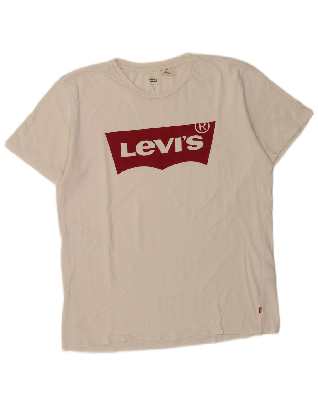 Ανδρικό γραφικό T-Shirt Levi's Top μεγάλο λευκό βαμβακερό