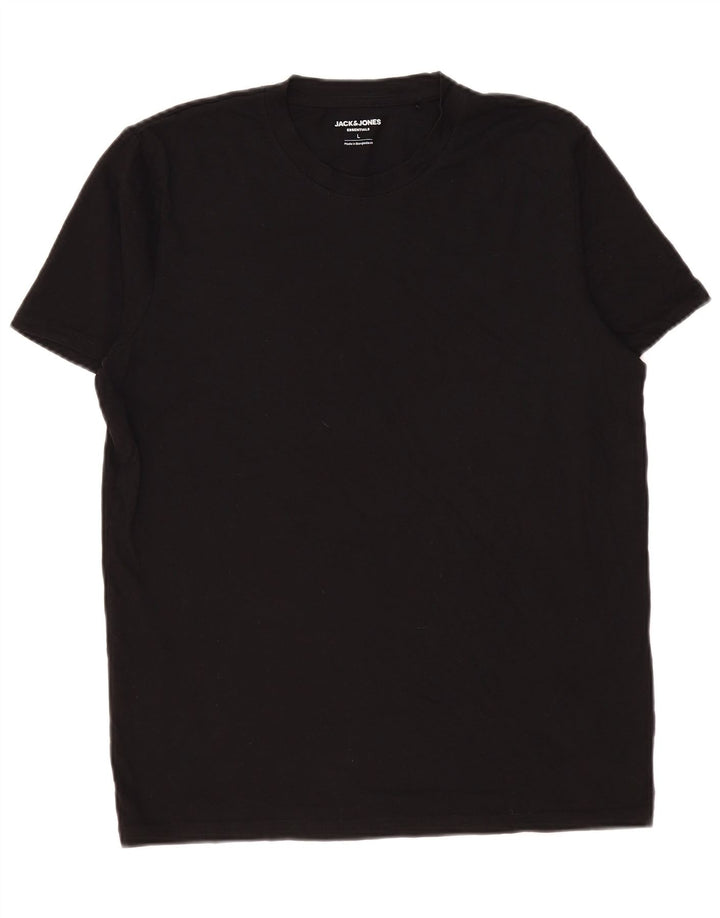 Jack & Jones Ανδρικό T-Shirt Top μεγάλο μαύρο βαμβακερό
