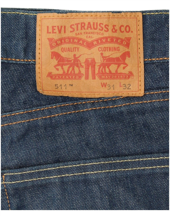 LEVI'S Γυναικείο 511 Slim Jeans W31 L32 Μπλε Βαμβακερό