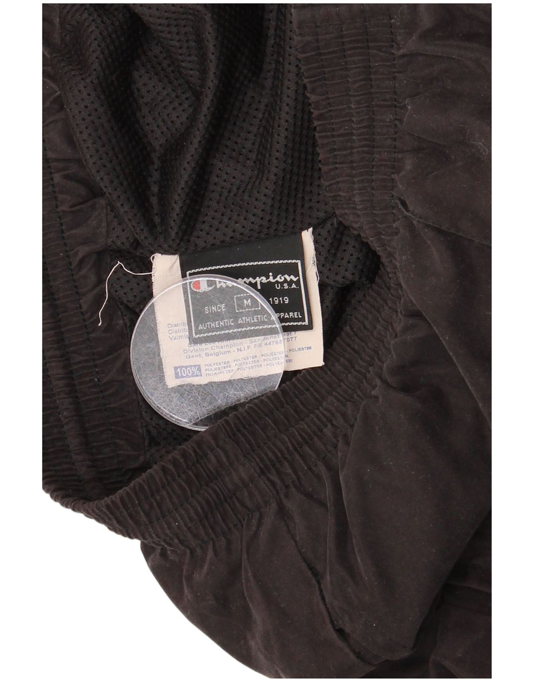 Ανδρική αθλητική φόρμα CHAMPION Παντελόνι από μεσαίο μαύρο πολυεστέρα