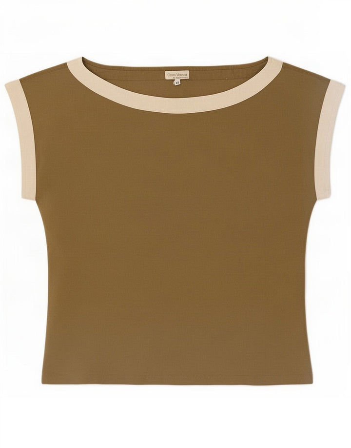 Γυναικεία μπλούζα Gianni Versace Top IT 44 Medium Khaki Colourblock Cotton