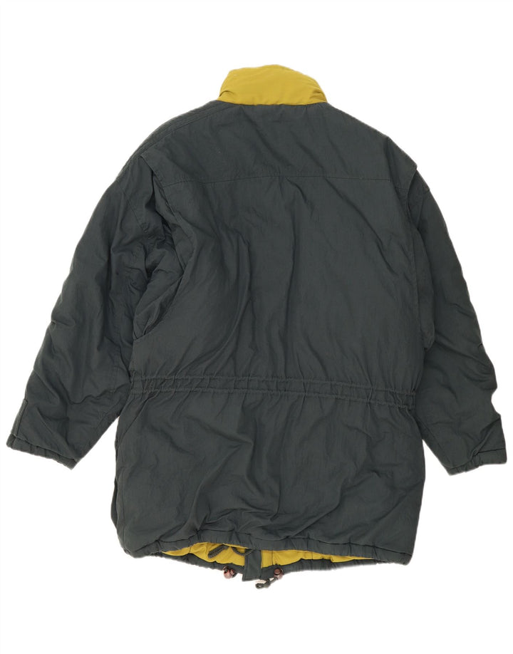 Ανδρικό παλτό αντιανεμικό με κουκούλα Vintage EU 50 Large Green Polyester
