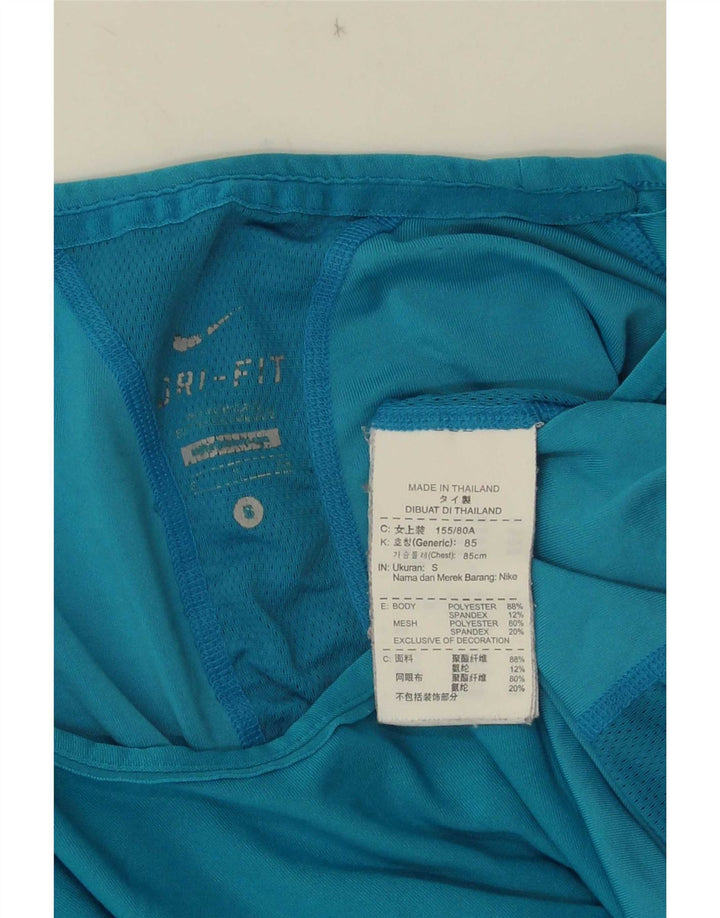 Γυναικείο μπλουζάκι Nike Dri Fit Top UK 10 Small Blue Polyester