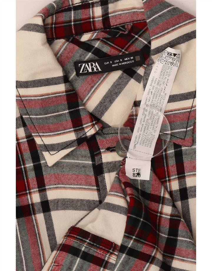 Zara Γυναικείο Μπουφάν Utility Oversized UK 10 Μικρό πολύχρωμο τσεκ