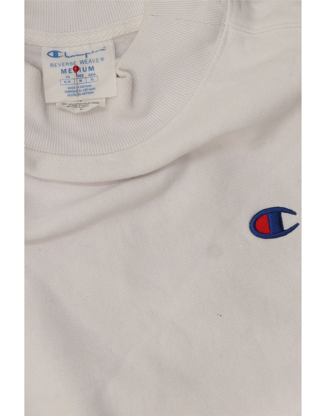 Champion Γυναικεία φούτερ Crop Jumper UK 14 Medium White Cotton