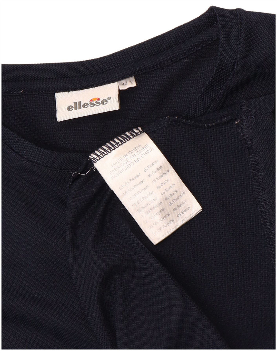 ELLESSE Boys T-Shirt Top 13-14 Years Navy Blue Polyester