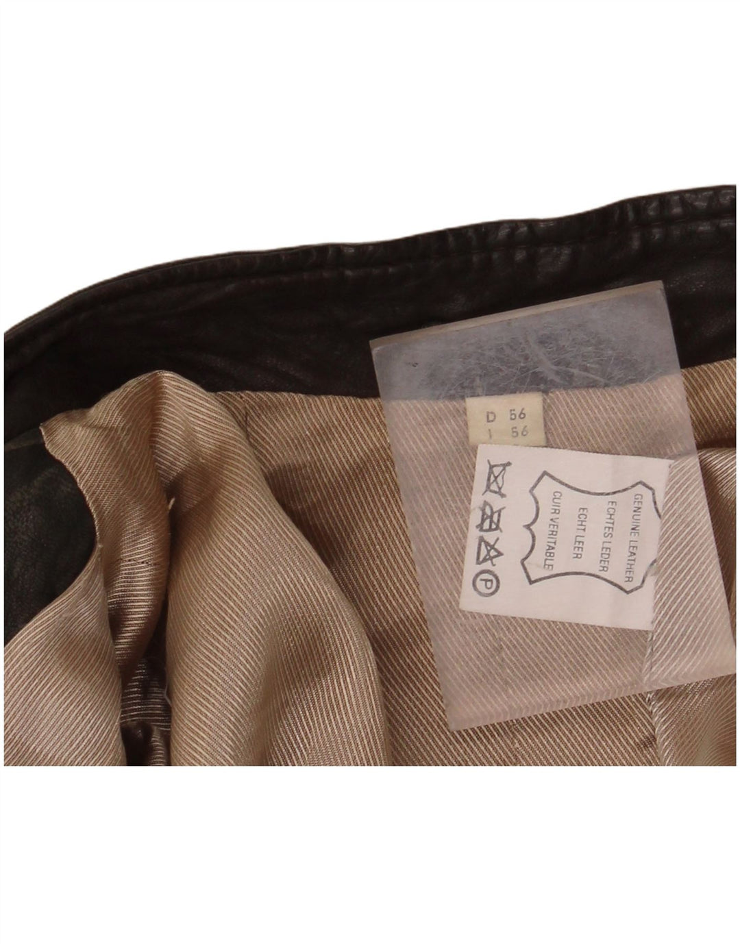 VINTAGE Ανδρικό Δερμάτινο Μπουφάν IT 56 3XL Δερμάτινο Χακί