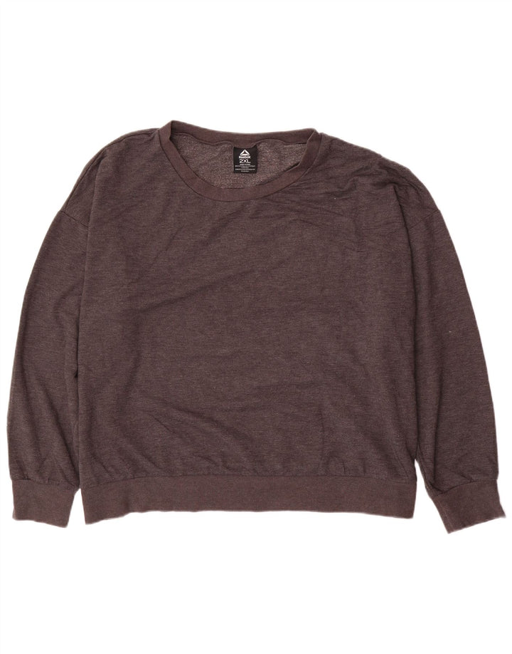 Reebok Γυναικείο Φούτερ μεγάλου μεγέθους Jumper UK 20 2XL Μαύρο Πολυεστέρας