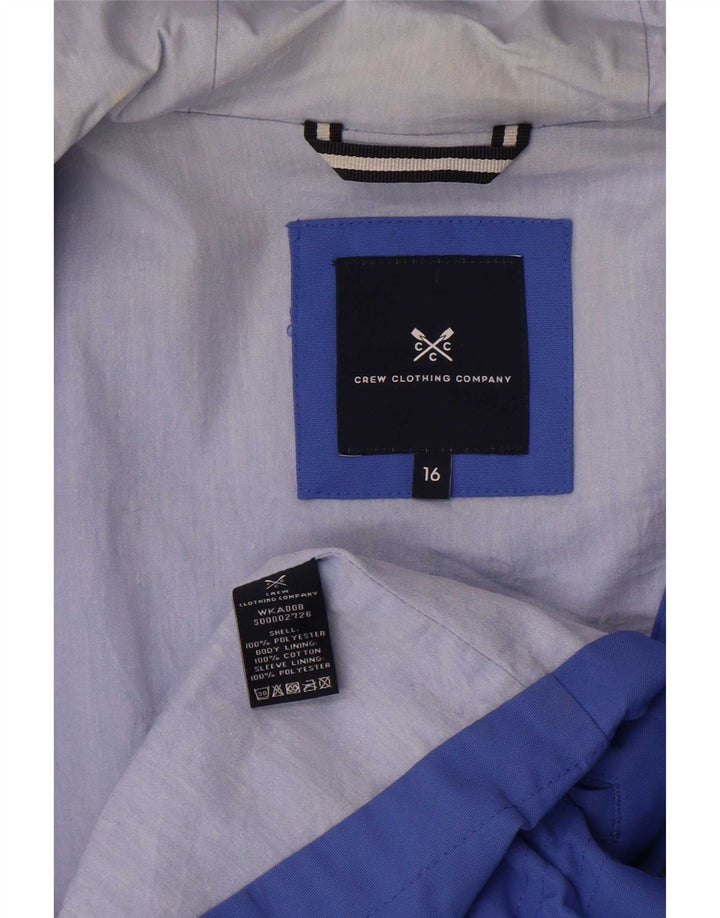 Crew Clothing Γυναικείο μπουφάν βροχής UK 16 Large Blue Polyester