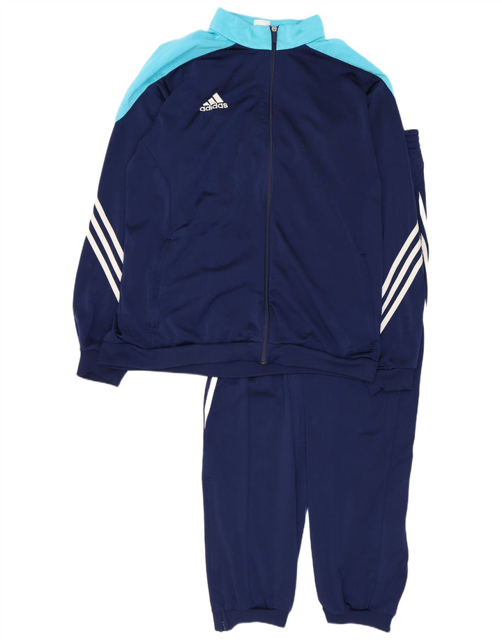 Ανδρική φόρμα ADIDAS XL Navy Blue Colorblock Polyester