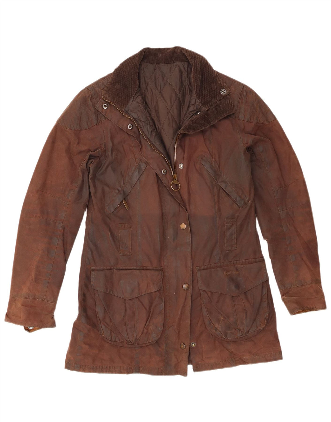 Barbour Γυναικείο κερωμένο βαμβακερό μπουφάν UK 8 Small Brown