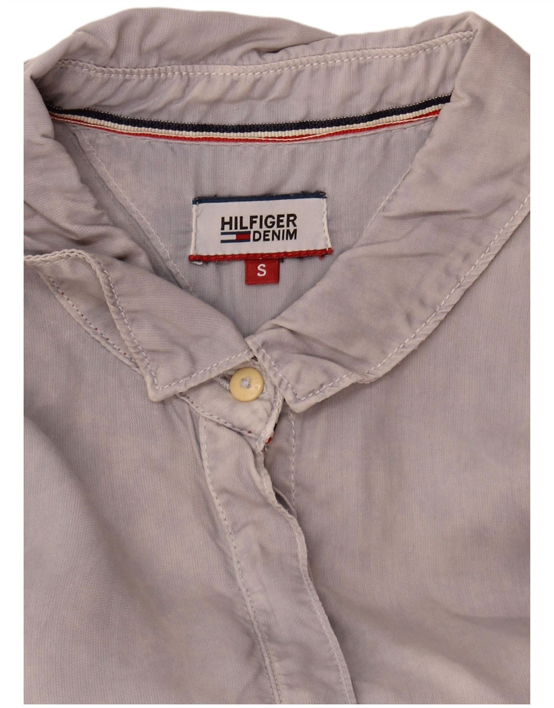 TOMMY HILFIGER Womens Oversized Shirt UK 10 Small Blue