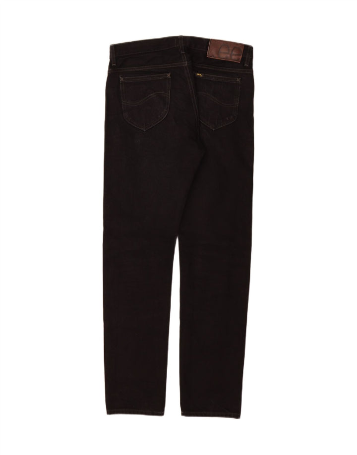 Lee Mens Rider Straight Jeans W30 L32 Μαύρο βαμβακερό