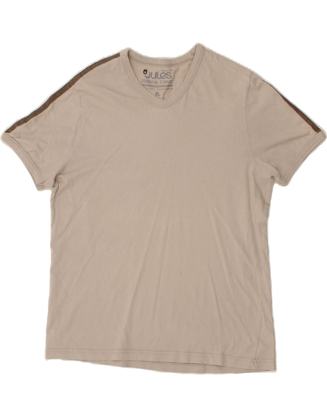 JULES Mens T-Shirt Top XL Grey Cotton Vintage Jules and Second-Hand Jules from Messina Hembry 
