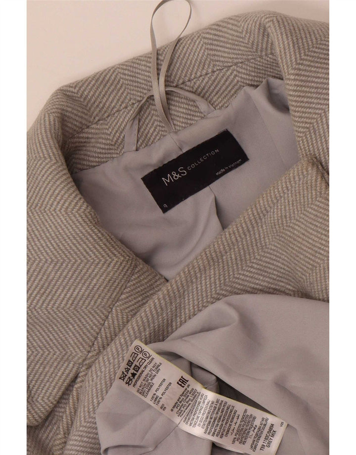 Marks & Spencer Γυναικείο Πανωφόρι UK 8 Small Grey Polyester