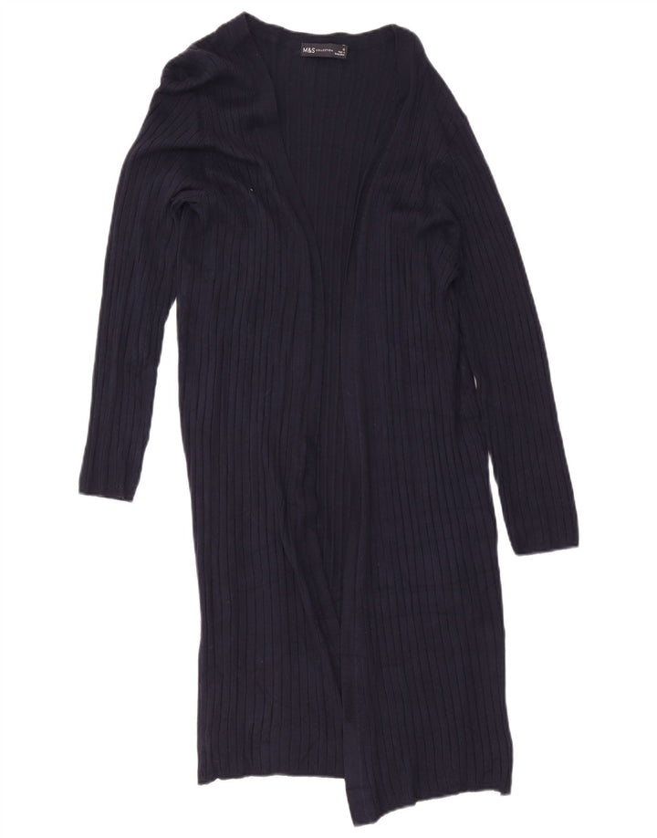 Marks & Spencer Γυναικείο πουλόβερ Longline Cardigan UK 12 Medium Navy Blue