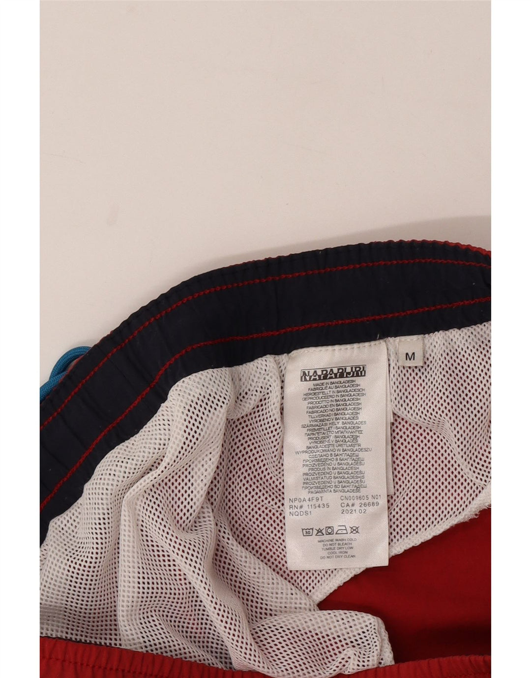 Ανδρικό σορτς Napapijri Geographic Swimming Medium Red Polyamide