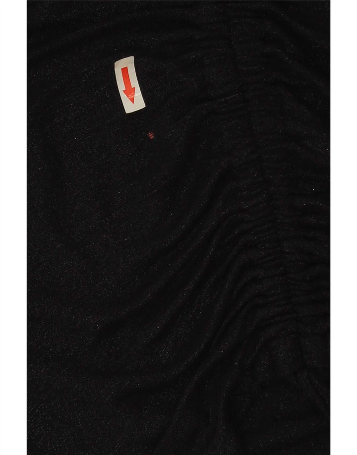 All Saints Γυναικείο Crop Top μακρυμάνικο UK 12 Medium Navy Blue Viscose