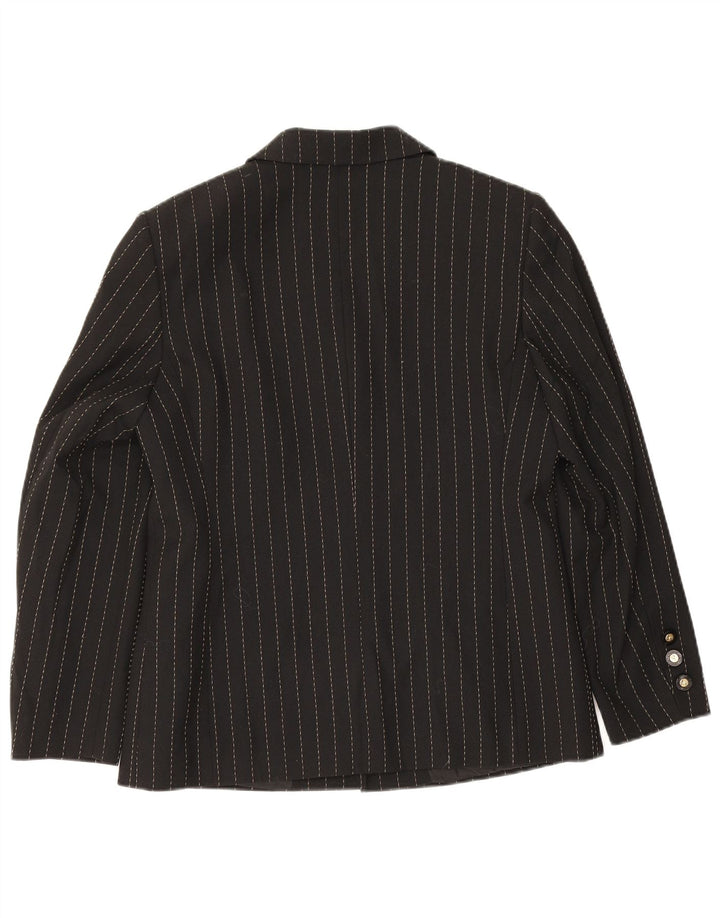 Delmod Γυναικείο μπουφάν blazer UK 12 μεσαίου μαύρου πολυεστέρα