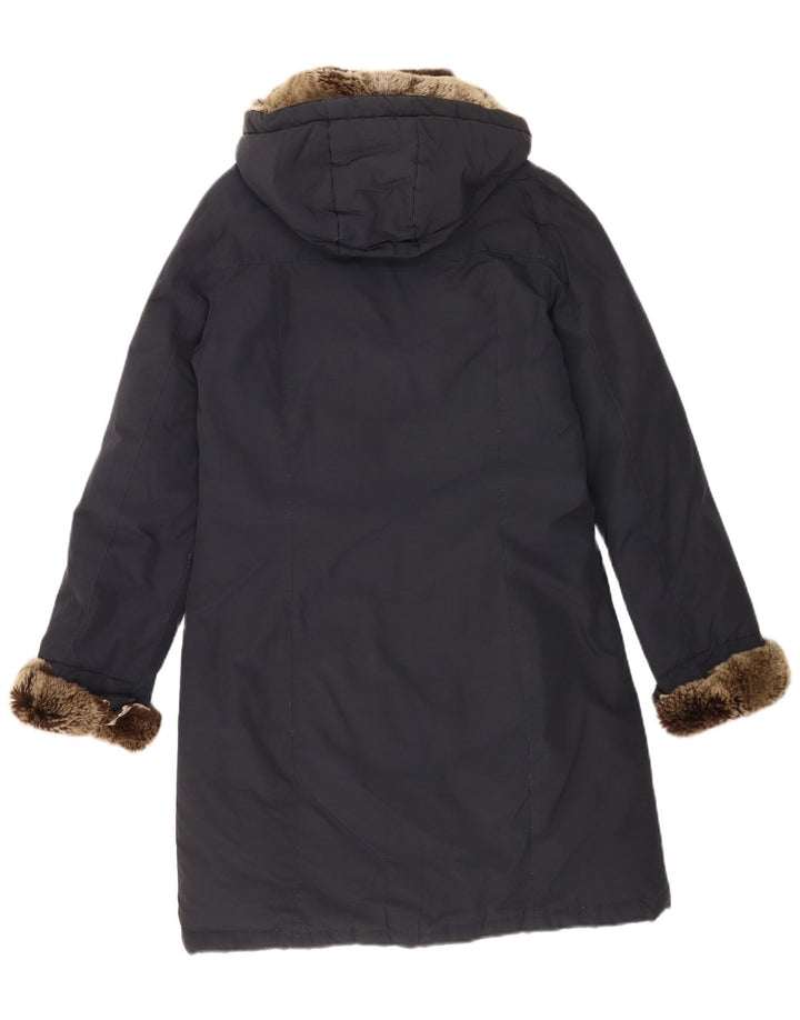 Woolrich Ανδρικό παλτό με κουκούλα UK 38 Medium Navy Blue Cotton