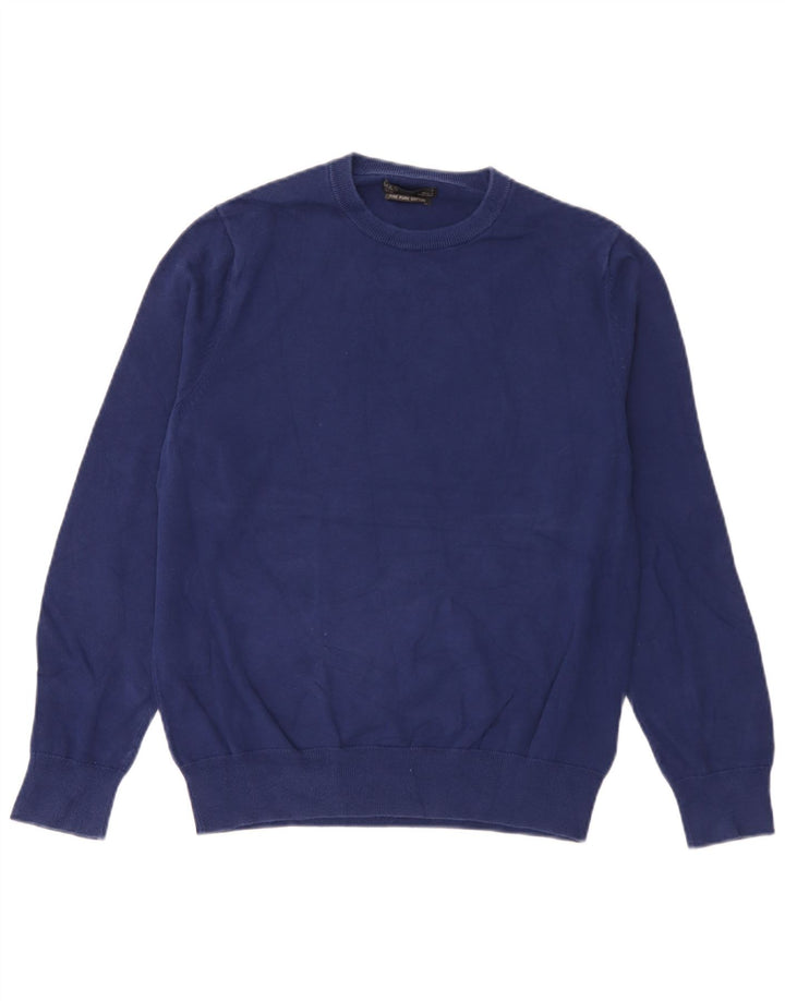 Massimo Dutti Ανδρικό πουλόβερ με λαιμόκοψη, μεσαίο βαμβακερό