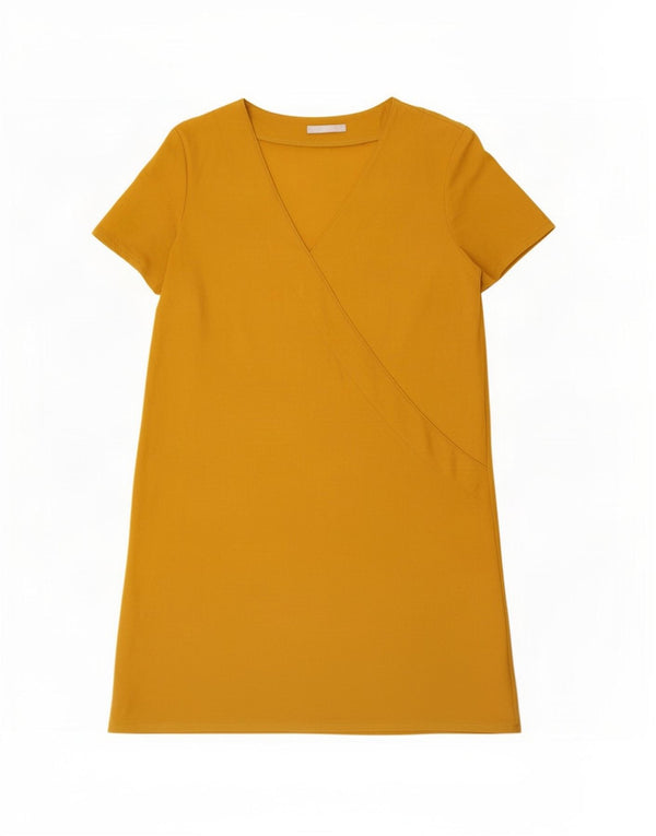 Zara Γυναικείο T-Shirt Φόρεμα UK 14 Medium Yellow
