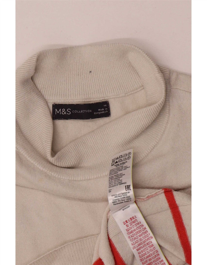 Marks & Spencer Γυναικείο γιλέκο τοπ UK 14 μεσαία μπεζ ριγέ βισκόζη