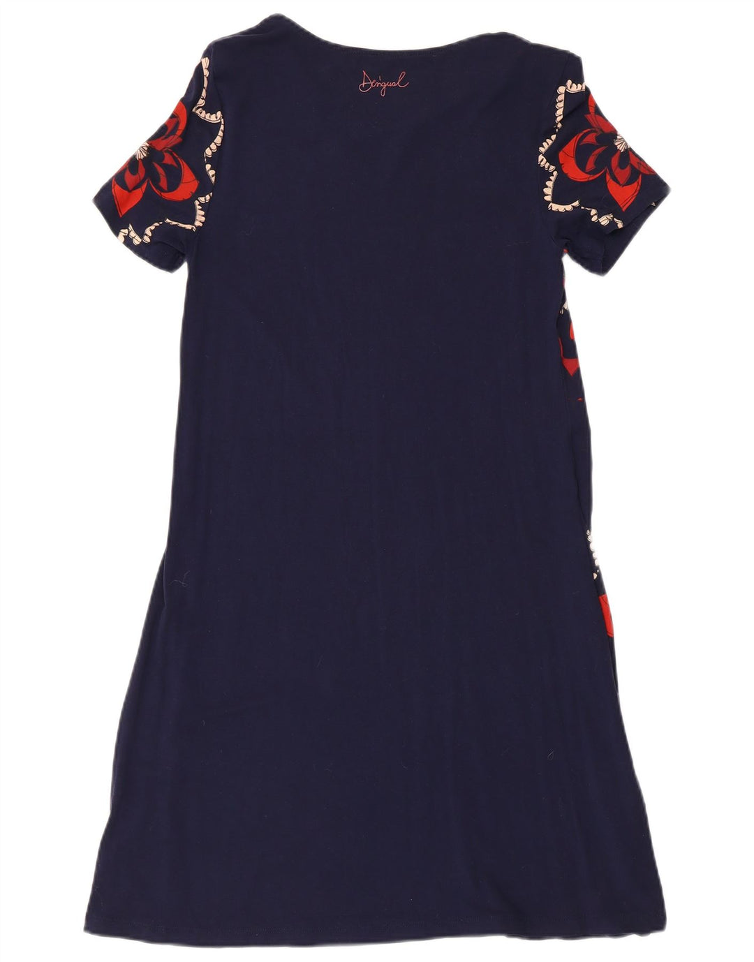 DESIGUAL Γυναικείο φόρεμα A-Line UK 8 Small Navy Blue Floral Viscose