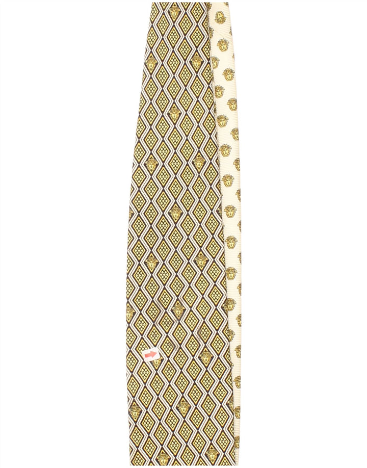 Ανδρική γραβάτα Gianni Versace One Size Yellow Geometric Silk Designer