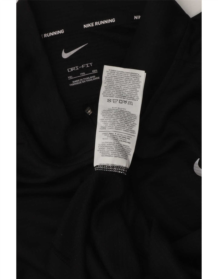 Ανδρική φόρμα πουλόβερ με φερμουάρ Nike Dri Fit Top 2XL Μαύρο πολυεστέρα