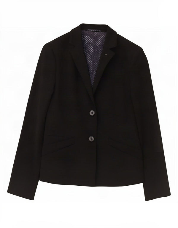 Jigsaw Γυναικείο σακάκι με 2 κουμπιά UK 10 Small Black Polyester