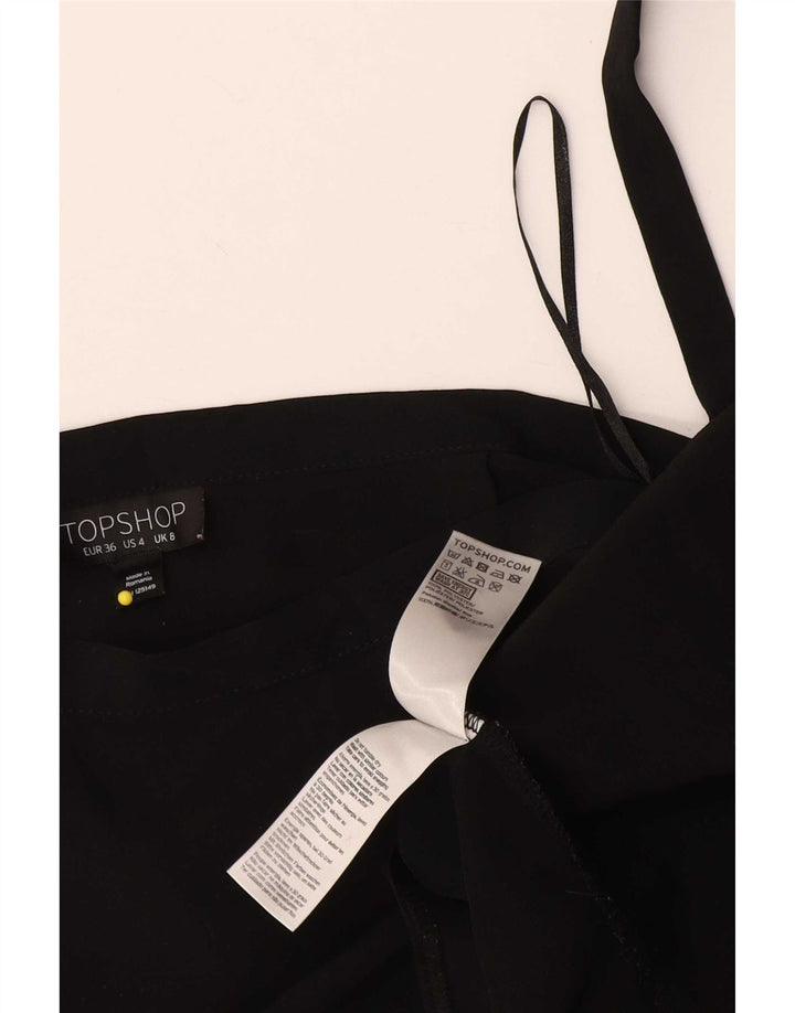 Topshop Γυναικεία Wrap Maxi Φούστα UK 8 Small W26 Black Polyester