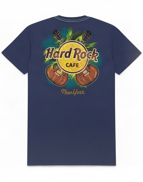 Hard Rock Cafe Ανδρικό γραφικό μπλουζάκι New York Top Small Navy Blue Cotton