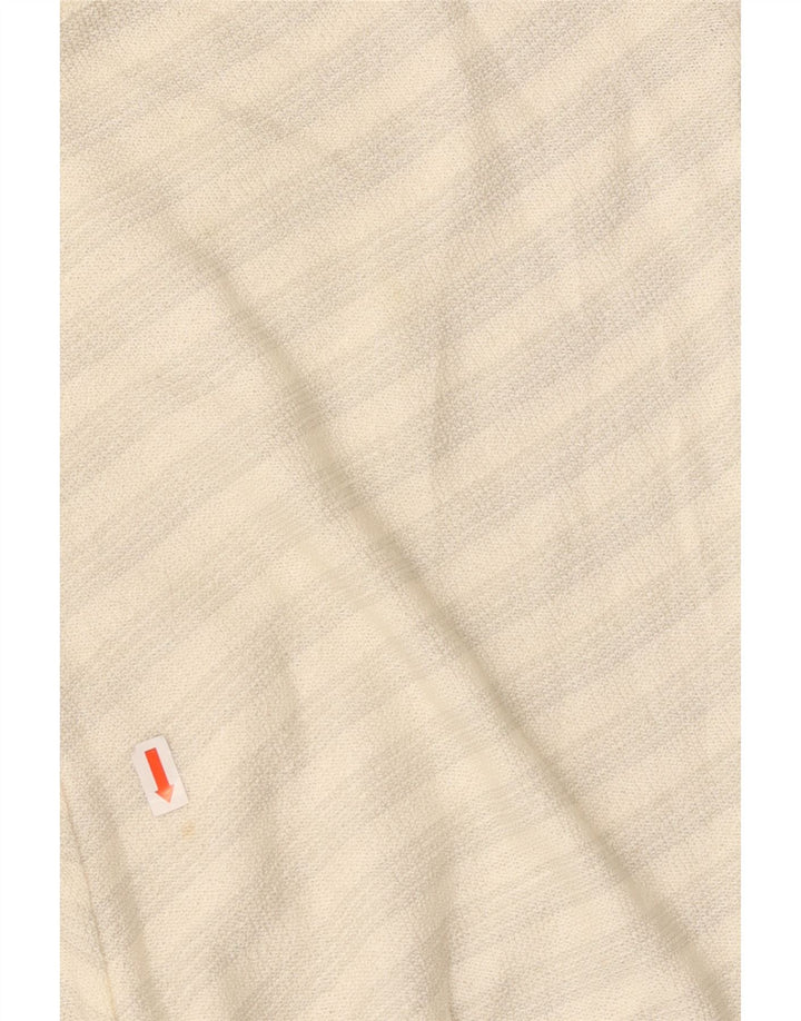 VINTAGE Γυναικείο Cami Top UK 14 Medium White Chevron