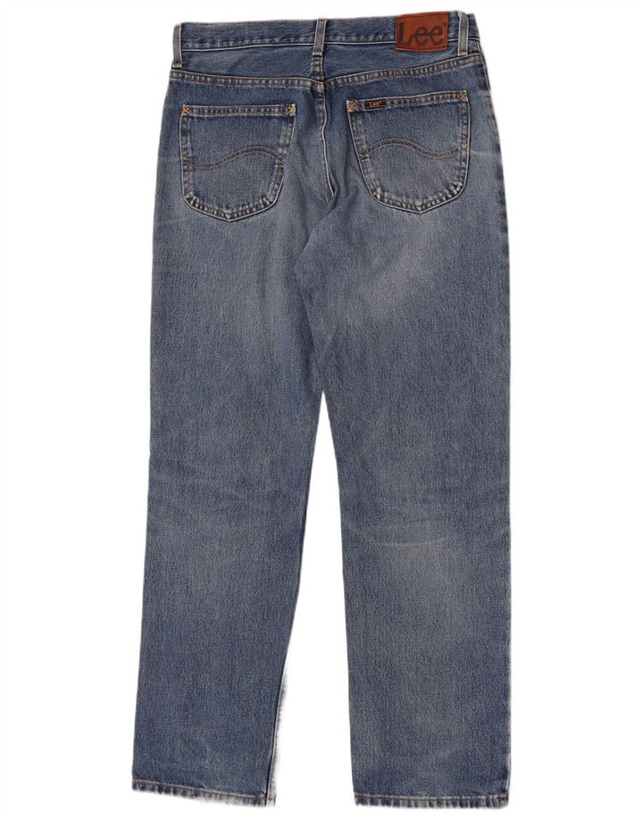 Lee Mens Brooklyn Straight Jeans W34 L32 Blue Cotton
