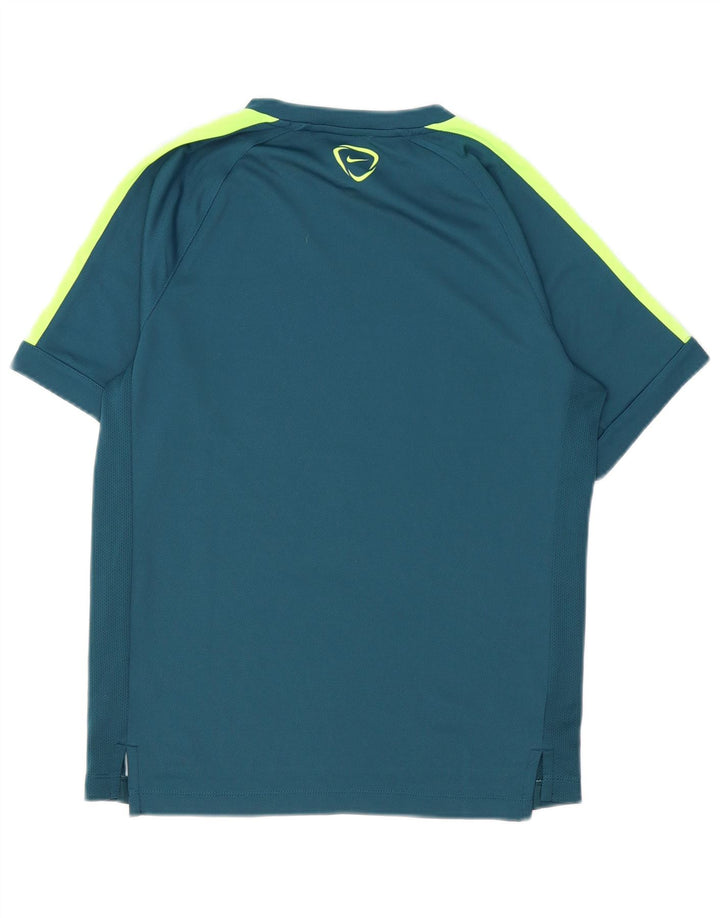 Ανδρικό γραφικό μπλουζάκι Nike Dri Fit Τοπ μεσαίου μπλε χρώματος πολυεστέρας