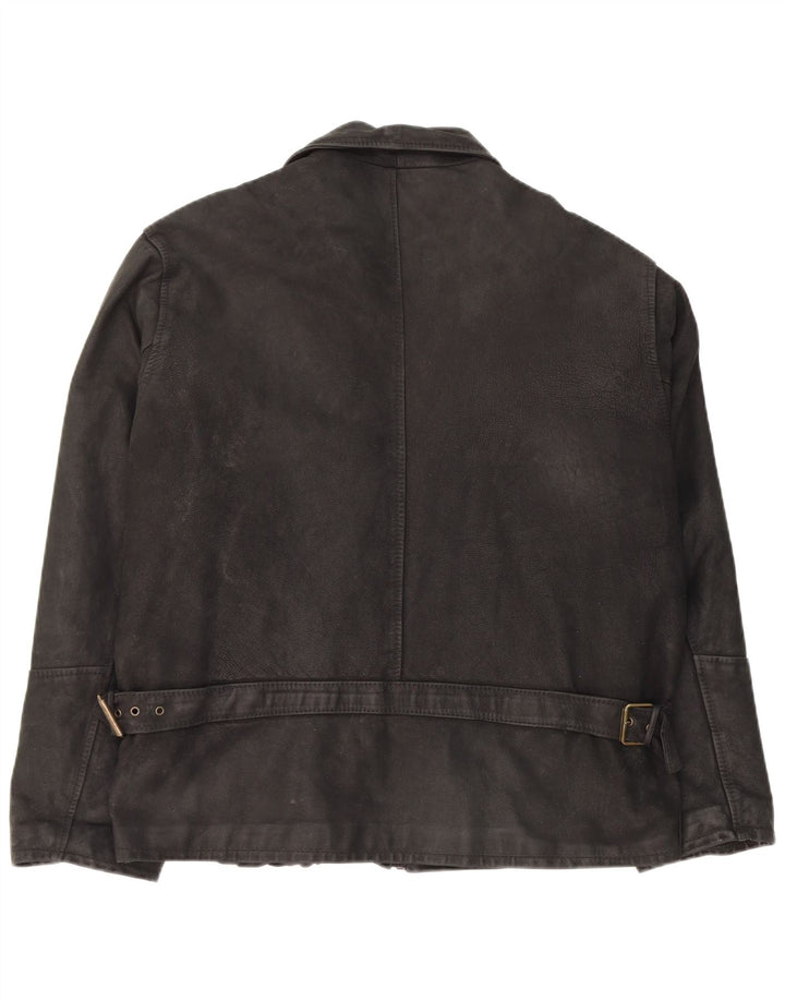 Vintage Ανδρικό Δερμάτινο Μπουφάν UK 42 XL Μαύρο Δερμάτινο