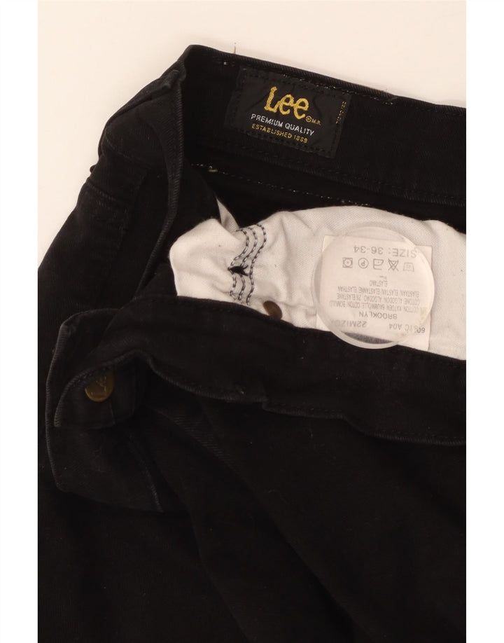 Lee Mens Brooklyn Straight Jeans W36 L28 Μαύρο βαμβακερό